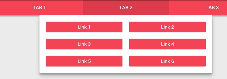 Material Nav Header with Aligned Dropdowns